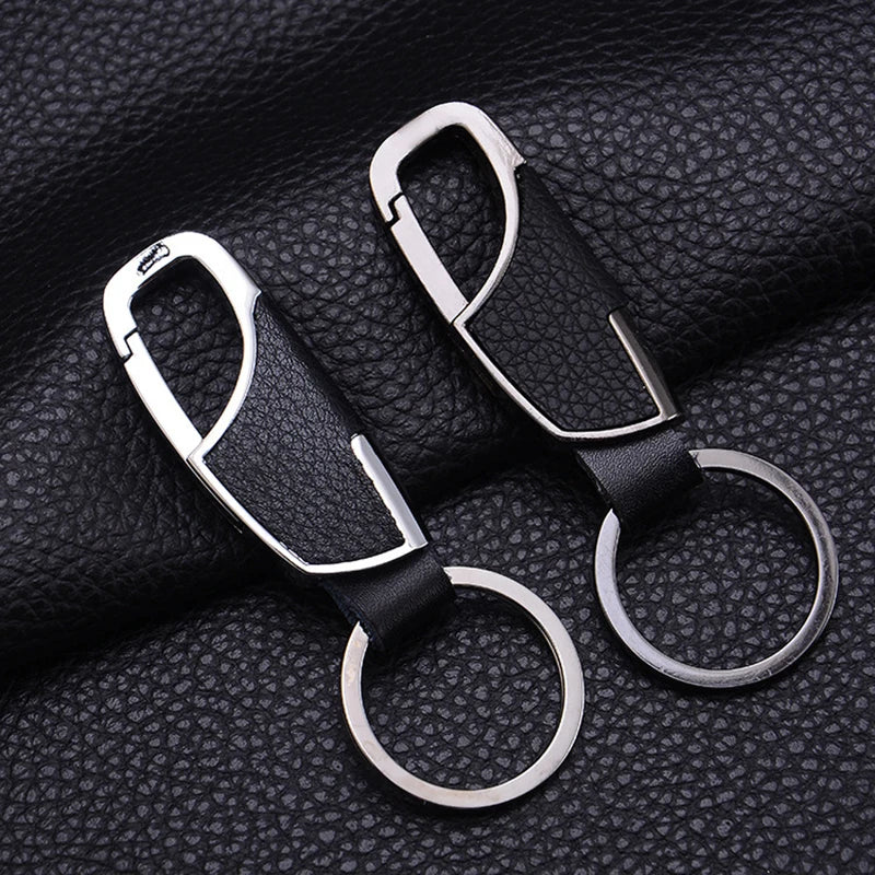 1 Stück Einfacher, Moderner und Kreativer Zinklegierung-Leder-Schlüsselanhänger, Unisex Metall-Taillen-Schlüsselanhänger, Geschenk-Schlüsselring, Auto-Schlüsselanhänger