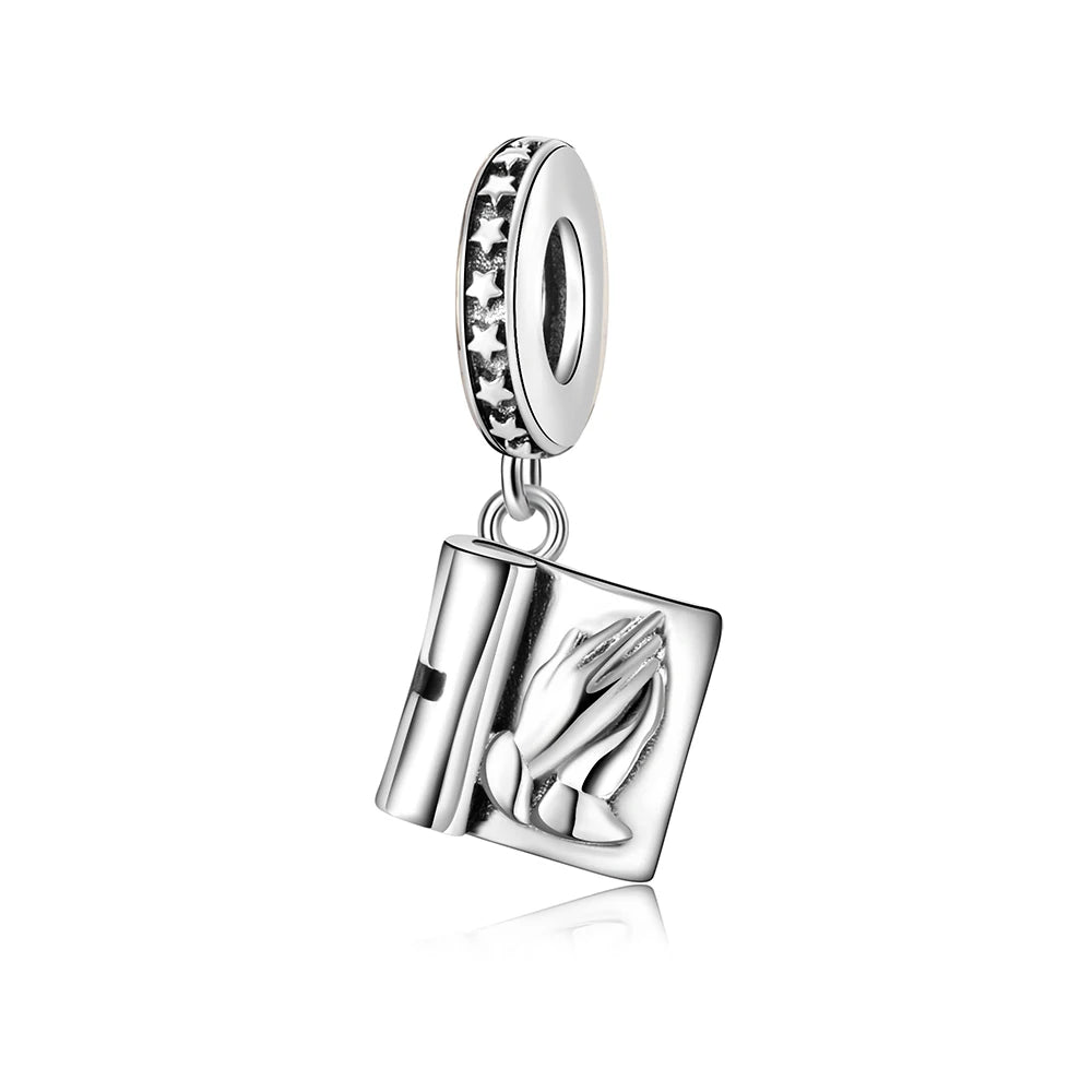 Funkelnde Edelsteinperlen aus 925er-Sterlingsilber mit eingelegten Edelsteinen und baumelnder Charm mit unendlichem Knoten, passend für Schlangenarmband, Boutique-Halskette, schönes Geschenk
