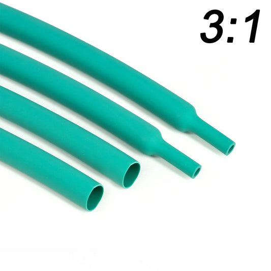 Φ1,6 mm bis Φ50 mm Schrumpfschlauch, Verhältnis 3:1, doppelwandiges, mit Kleber ausgekleidetes, schrumpfbares Drahtwickelrohr, wasserdicht, industriell, grün