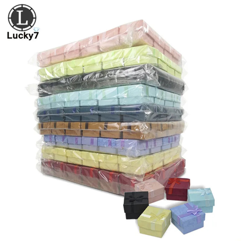 4*4*3cm 120 stücke Schmuck Boxen für Organizer Schmuck Display Verschiedene Farben Ring Box Kleine geschenk Boxen