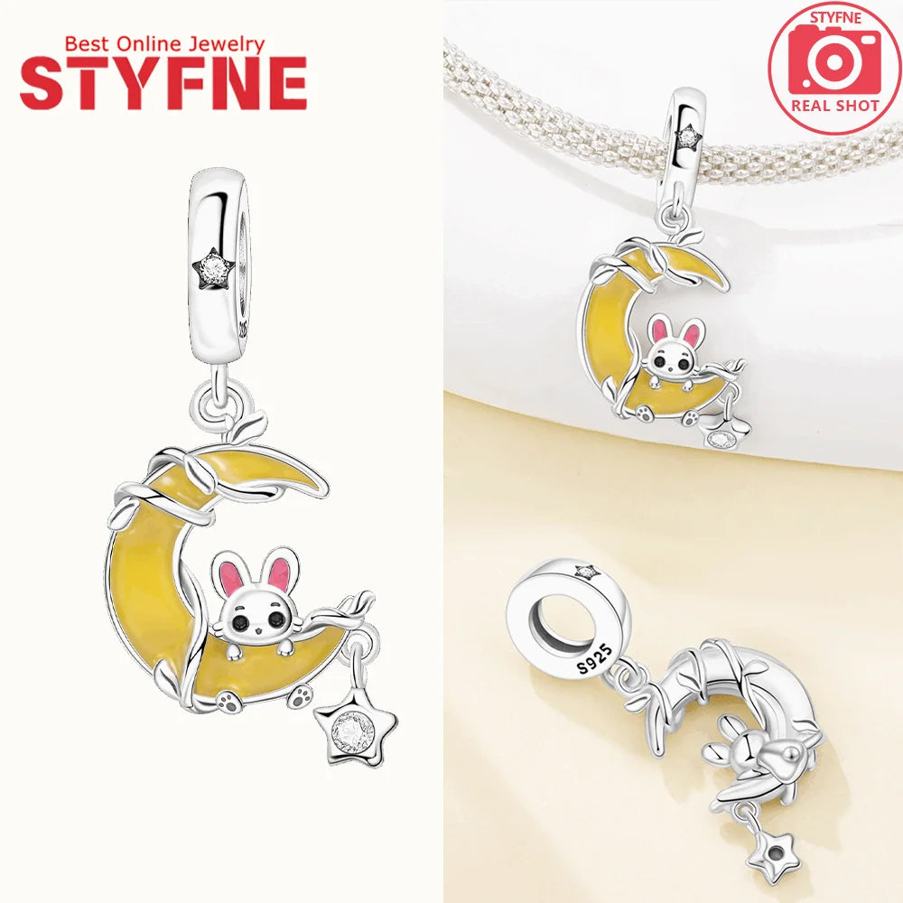Tier-Serie-Charms, 925er Silber, Esel, Koala, Elefant, niedliche kleine Maus, Perlen-Anhänger, passend für DIY-Original-Armband, Modeschmuck