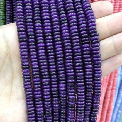 Naturstein Rondelle 2X6mm Türkise Quarz Jaspis Achate Flache Runde Spacer Perlen für Schmuckherstellung DIY Armband Zubehör