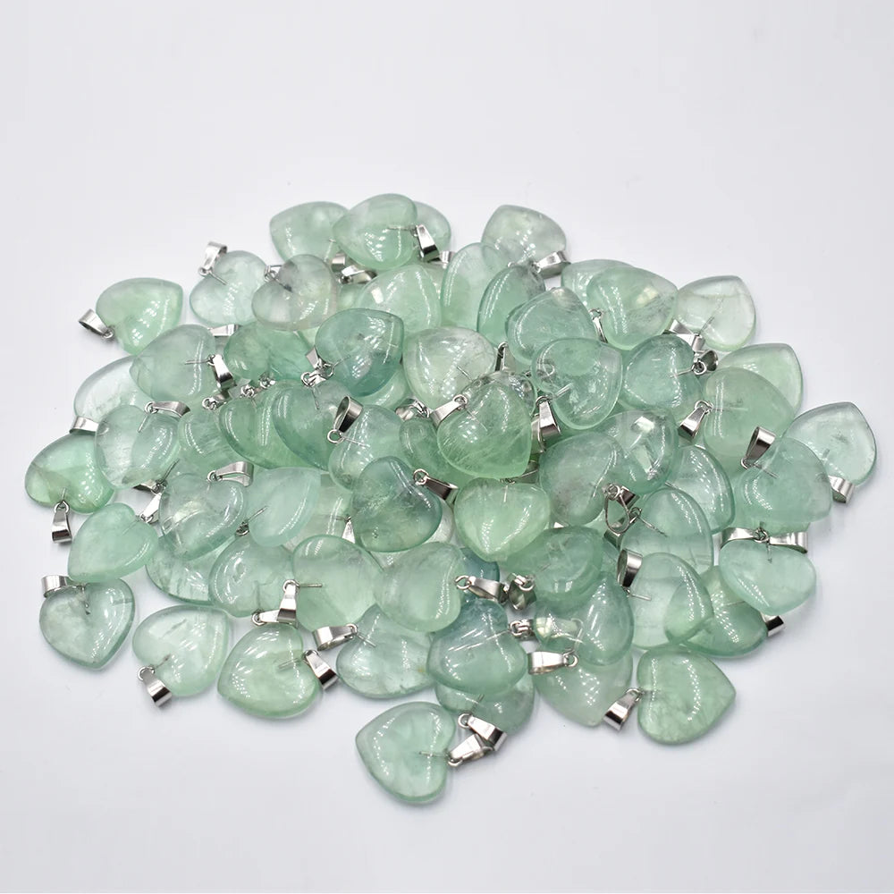 Großhandel 50 teile/los Mode 20mm herz naturstein amazonit charms anhänger für schmuck machen Kostenloser versand