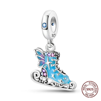 Flugzeug-Charm, 925er Silber, Original-Zirkon, Kleeblatt, Avocado, Charms, Perle, passend für Armbänder, DIY-Schmuck für Frauen, Hochzeitstag, Geschenk
