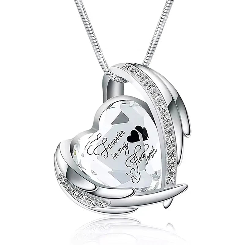 Denkmal Einäscherung Herz Urne Halskette-schöne Engel Flügel Asche Einäscherung Schmuck, um Erinnerungen zu schätzen, einzigartige Andenken Anhänger
