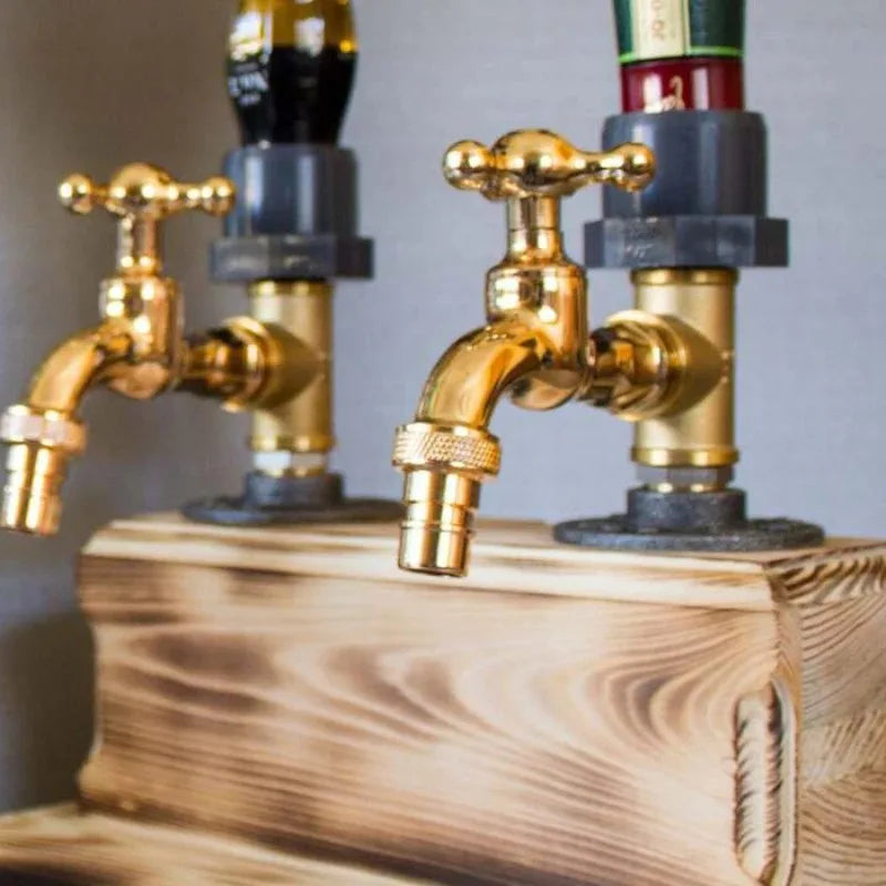 Holz Whisky Schnaps Spender Wasserhahn geformt Schuss Spender Getränke Whisky Halter für Flasche Home Bar Party Bar Zubehör