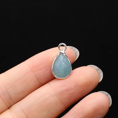 Multishape Natürliche Amazonites Anhänger Charms Natürliche Blaue Stein Stecker für Die DIY Jewerly Halskette Armband Zubehör