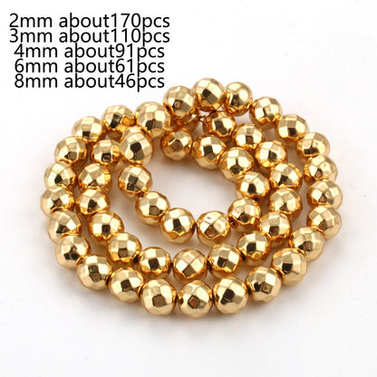 Natürliche 14k vergoldete Hämatitperlen unregelmäßige runde Herzwürfel Rondelle Spacer Perlen für Schmuckherstellung Diy Armband Halskette