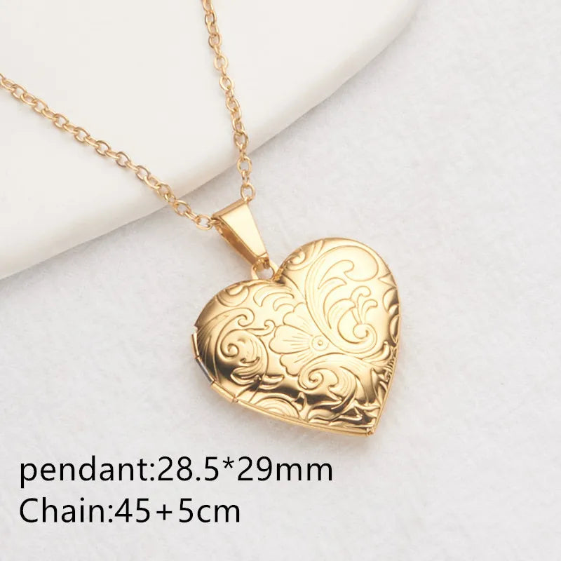 Vintage Edelstahl Offenes Herz Anhänger Halskette Für Frauen Und Mädchen Schmuck Zubehör Geschenk