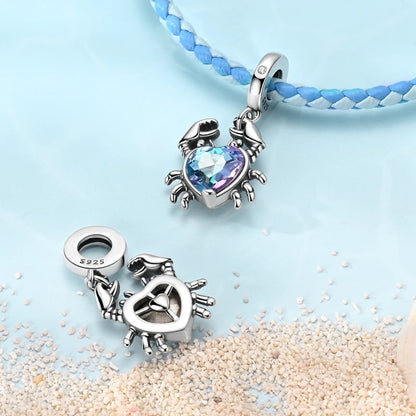 Neue Sommer 925 Sterling Silber Charms Perlen Anhänger Ozean Schildkröte Strand Obst Shell Blau Charme DIY Frauen Armband Schmuck Geschenk