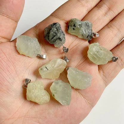 5 stücke Natürlichen Rauhen Stein Anhänger Unregelmäßige Form Healing Amethysten Labradorit Agat Quarz Anhänger Für DIY Handgemachte Halskette