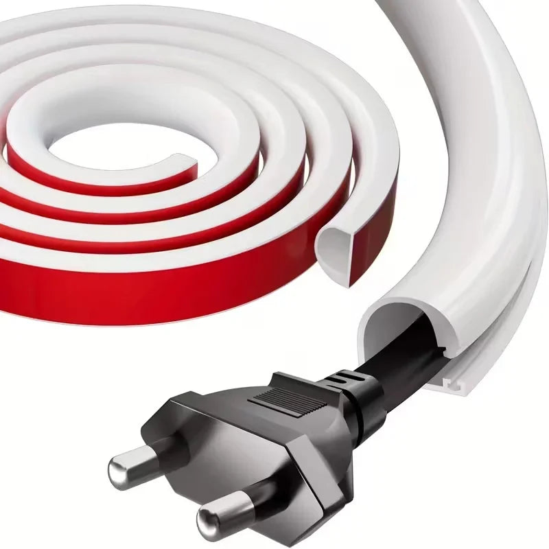 1pc 1/3/5m Selbstklebende Wand Kabel Versteckter Raceway Wand Halterung Kabel Concealer PVC flexible Kabel Schutz Home Office