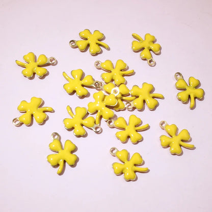 20 Stück 13x10mm Edelstahl Emaille Klee Blume Charms Anhänger Edelstahl DIY Schmuck Herstellung Zubehör Ergebnisse