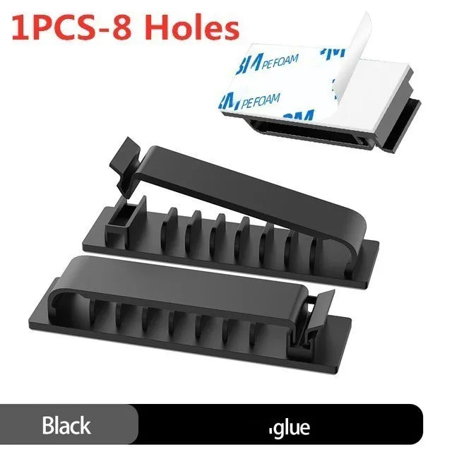 Kabel-Organizer, Kabelmanagement, Drahthalter, flexibler USB-Kabelaufwickler, ordentliche Silikon-Clips für Maus, Tastatur, Kopfhörer-Schutz