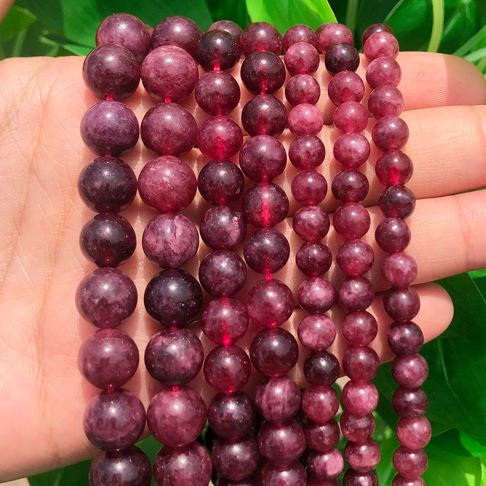 Naturstein Rose Rosa Quarz Kristall Runde Lose Perlen 15''Strang 4 6 8 10 12 MM Pick Größe für Schmuck Machen Diy Armband