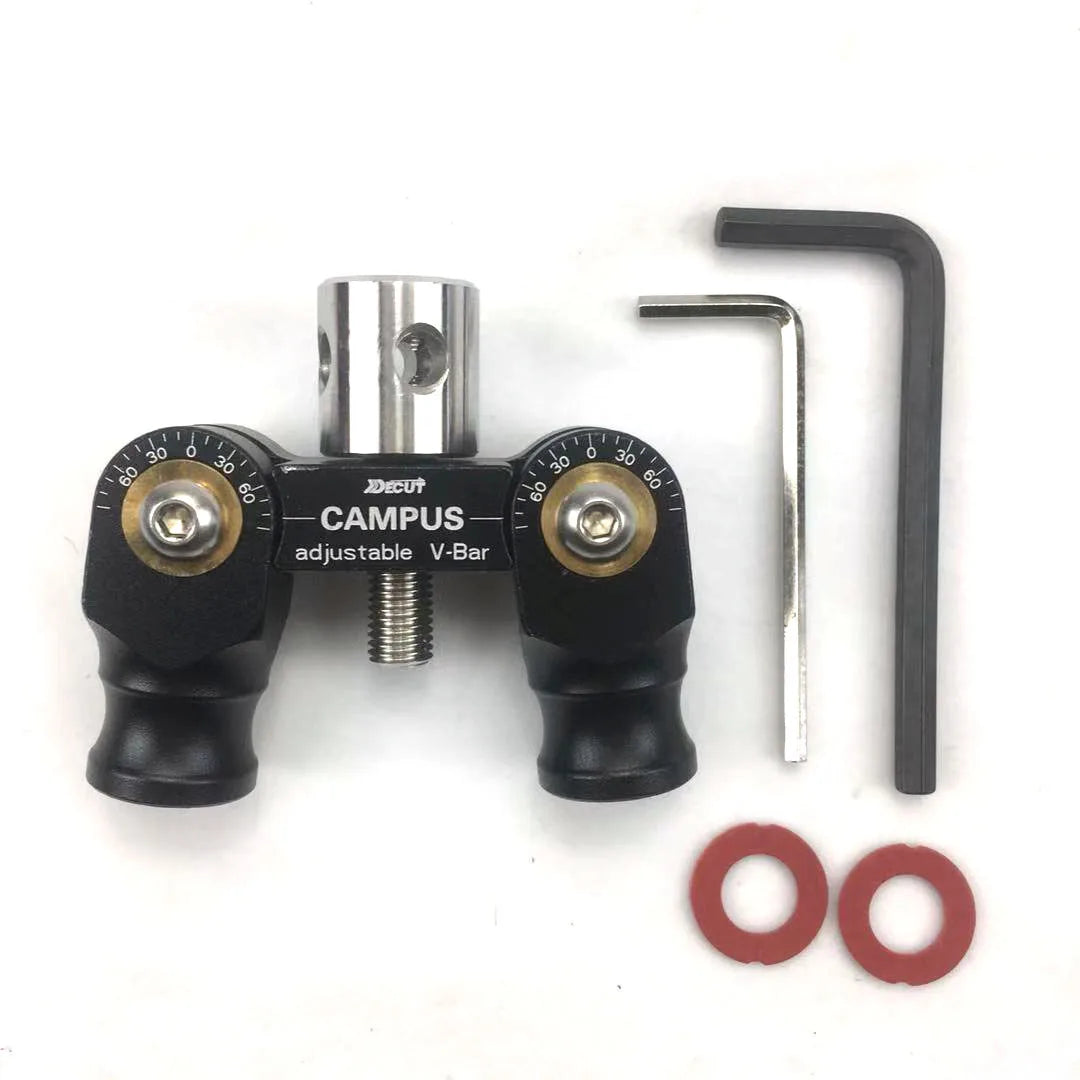 DECUT Archery V-Bar-Stabilisator-Komponenten, doppelte V-Bar, verstellbare Balance-Stange, stoßfeste Stangenverbindungs-Basis
