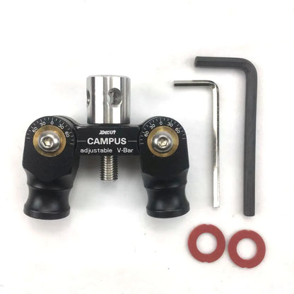 DECUT Archery V-Bar-Stabilisator-Komponenten, doppelte V-Bar, verstellbare Balance-Stange, stoßfeste Stangenverbindungs-Basis