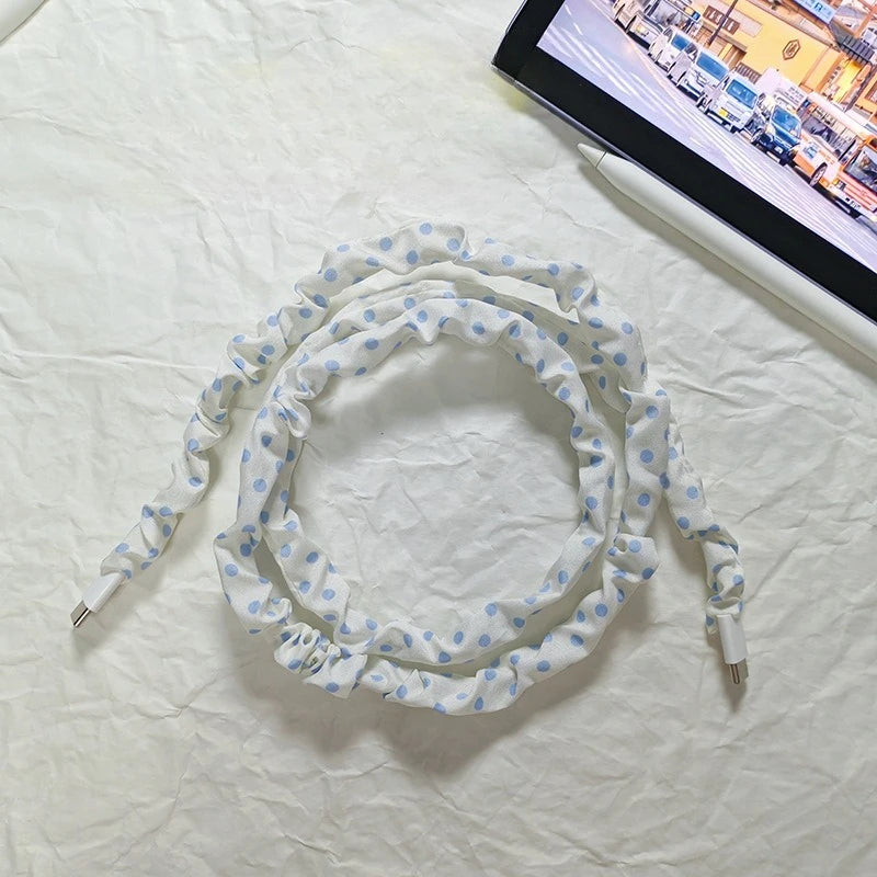 Universal Kabel Wickler für IPhone Android Typ-C Silikon Anti-Biss Biege Schutz Cartoon Stream Mesh Ladekabel Abdeckung