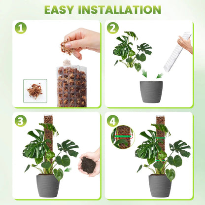 Kunststoff-Moosstange für Pflanzen Monstera, 24 Zoll/36 Zoll/48 Zoll Pflanzenstangen für Kletterpflanzen, Unterstützung für Zimmerpflanzen, Gartenwachstumspfahl