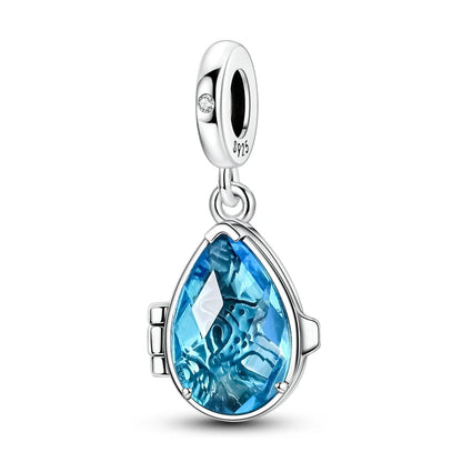 Blaue Serie aus 925er-Sterlingsilber, Eule, Schmetterling, Piratenschiff, Auto, Käfer, Clogs, Charm, passend für DIY-Armbänder, Halsketten, lustige passende Geschenke