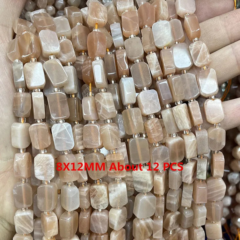 Natürliche Sonnenstein Edelsteine Unregelmäßige Facettierte Rondelle Runde Lose Spacer Perlen Für Schmuck Machen DIY Armband Halskette Zubehör