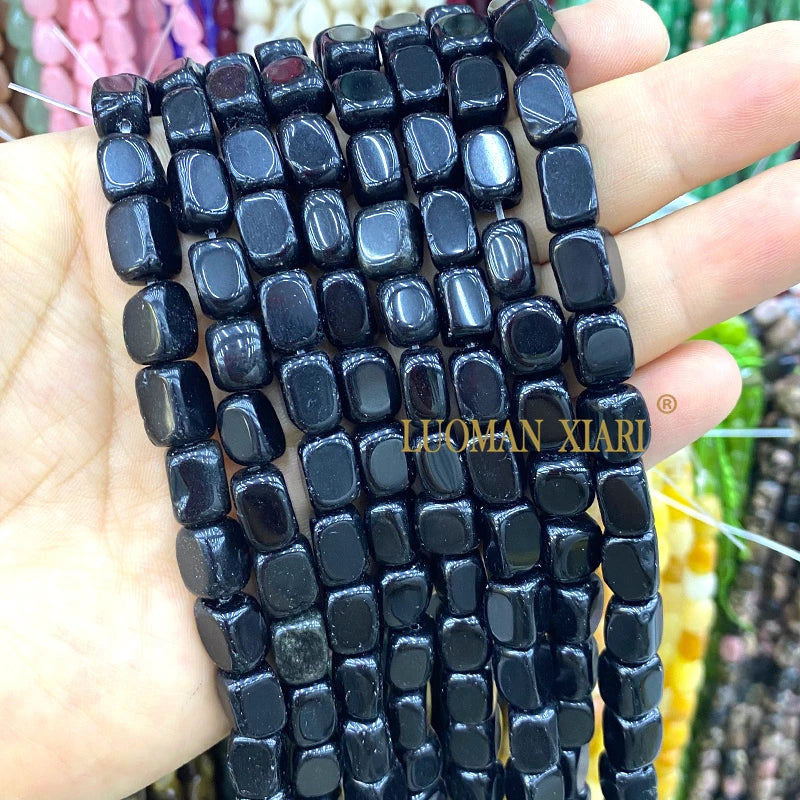 Natürliche Stein 8x12MM Unregelmäßige Raw Grün Taiwan Jade Jaspis Lose Spacer Perlen für Schmuck Machen Diy Armband zubehör 15''