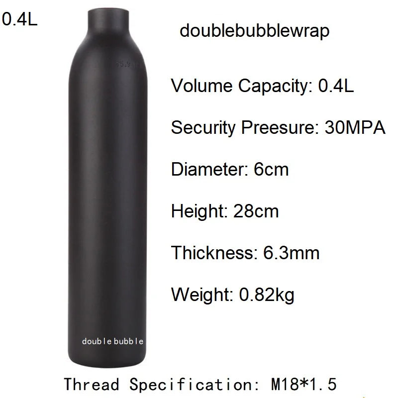 0,22 L-0,5 L Aluminium Flasche Tank 4500 PSI Tank Zylinder Tauchen Aquarium Pflanze CO2 Tank Tauch Sauerstoff Tank gewinde M18 * 1,5
