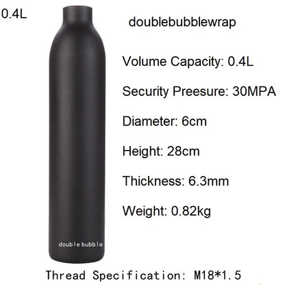 0,22 L-0,5 L Aluminium Flasche Tank 4500 PSI Tank Zylinder Tauchen Aquarium Pflanze CO2 Tank Tauch Sauerstoff Tank gewinde M18 * 1,5