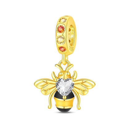 Original-Charm-Perlen aus 925er-Sterlingsilber, goldener Leopard, Glühwürmchen, Schmetterling, Heißluftballon-Perlen, passend für DIY-Armbänder, edler Schmuck
