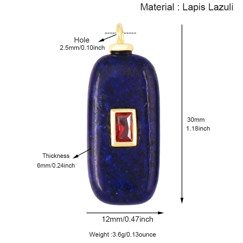 Jade Achat Amethyst Amazonit Wasser Gras Lapis Lazuli Charm Anhänger, 18K echt vergoldet Schmuck für Halskette Handwerk Herstellung S79