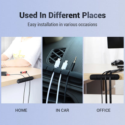 L16 kabel organizer silikon usb wickler desktop aufgeräumt management clips halter für maus kopfhörer kabel