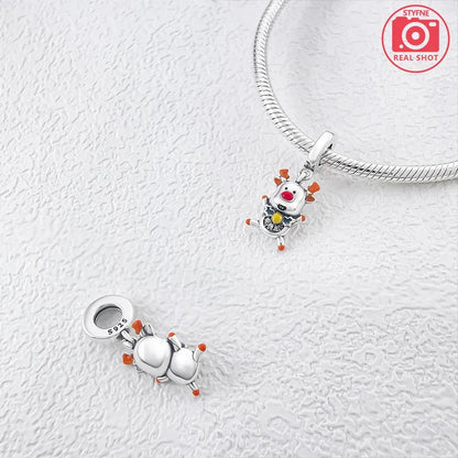 925 Silber Neue Weihnachten Weihnachtsmann Elch Schneemann Charms Perlen Fit Original Armbänder Party Geschenk DIY Schmuck für Frauen