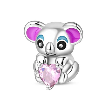 Exquisite Charm-Anhänger aus 925er-Sterlingsilber mit weißen Tigerperlen und Kaninchen-Barista-Anhänger, passend für Armbänder, niedliche Schmuck-Accessoires, Geschenke
