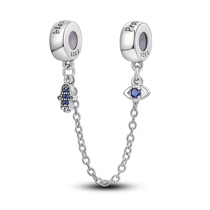 Heiße Verkäufe 925 Sterling Silber Charms Perlen Teufel Auge Fatimas Hand Kreuz Perlen Fit Original Armband Frauen DIY schmuck Geschenke