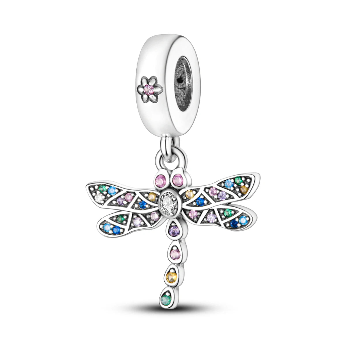 Original 925er Silber-Charm-Perlen, leuchtender, leuchtender Glühwürmchen-Schmetterlings-Anhänger, passend für Armbänder, Charm-Herstellung von Schmuck