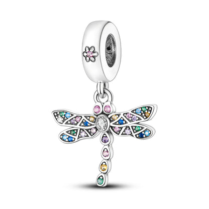 Original 925er Silber-Charm-Perlen, leuchtender, leuchtender Glühwürmchen-Schmetterlings-Anhänger, passend für Armbänder, Charm-Herstellung von Schmuck