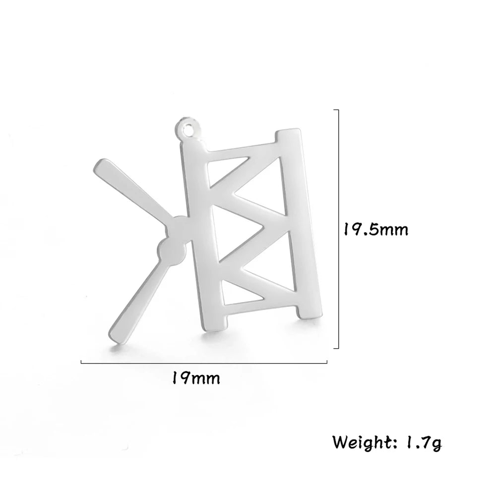 Teamer 5 teile/los Musik Note Musical Instrument Anhänger Edelstahl Charms Für Halskette Armband Herstellung Von Schmuck Großhandel Neue