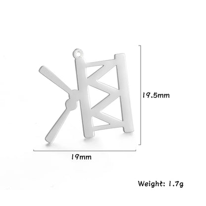 Teamer 5 teile/los Musik Note Musical Instrument Anhänger Edelstahl Charms Für Halskette Armband Herstellung Von Schmuck Großhandel Neue