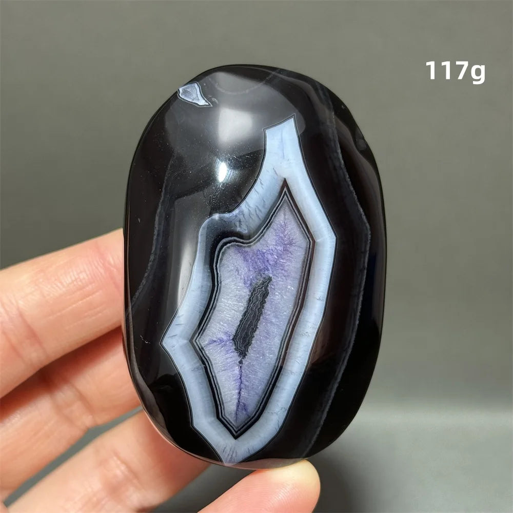 Natürlicher Edelstein Achat Kristall Palm Spielen Mineral Quarz Reiki Heilung Energie Spirituelle Meditation Home Decor Geschenk