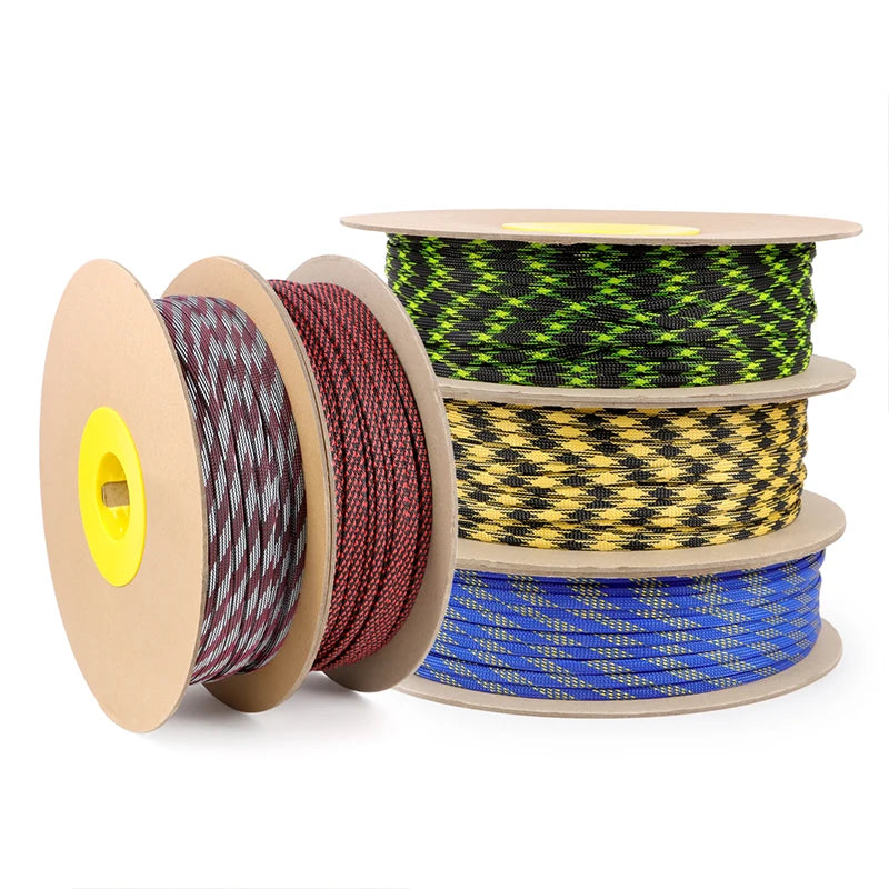 2/5/10M 2mm-20mm Flexibler Kabelschutz für Auto/Elektrische Kabel, Abrieb- und Hitzebeständige PET-Geflechtschutzmanschette