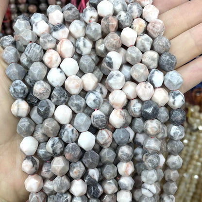 6 8 10 MM Natürliche Facettierte Stein Achate Rhodolite Quarz Jade Spacer Perlen Diy Handgemachte Armband Für Schmuck Machen zubehör