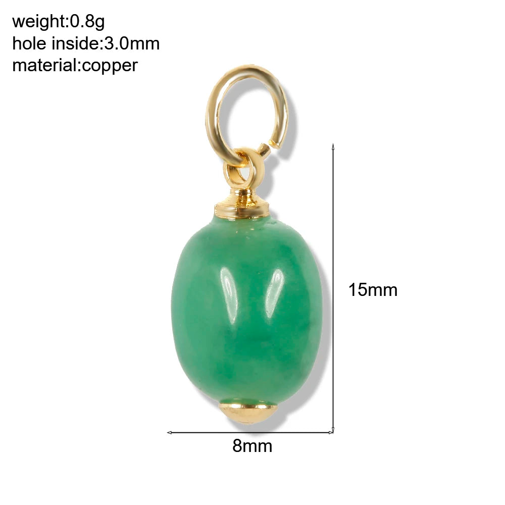 Bohemian Naturstein Perle Charms Für Schmuck Machen Liefert Blau Grün Stein Zirkon Dijes Diy Ohrringe Armband Halskette