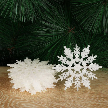 12pcs 7,5 cm Gold pulver Schneeflocke für Weihnachten charmante weiße Weihnachts baum Dekor Weihnachts feier Urlaub Weihnachts schmuck Wohnkultur