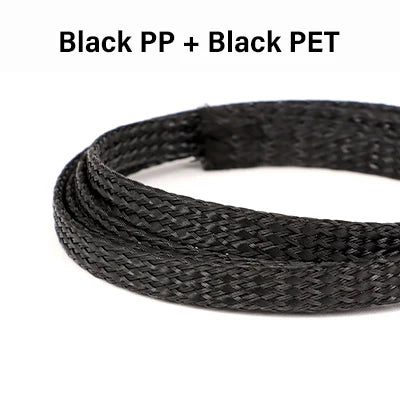 5 Meter PP-Baumwolle + PET-Garn 4mm 8mm 12mm Expandierter Geflochtener Schlauch Weicher Kabelmantel Isolierter Schutz Kabelbündel-Ummantelung