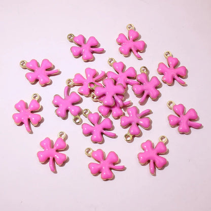 20 Stück 13x10mm Edelstahl Emaille Klee Blume Charms Anhänger Edelstahl DIY Schmuck Herstellung Zubehör Ergebnisse