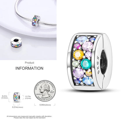 Katze Schmetterling Gänseblümchen CZ Pave Clip Charms Positionierung Schnalle 925 Sterling Silber Silikon Spacer Perlen passen Original Racelet DIY