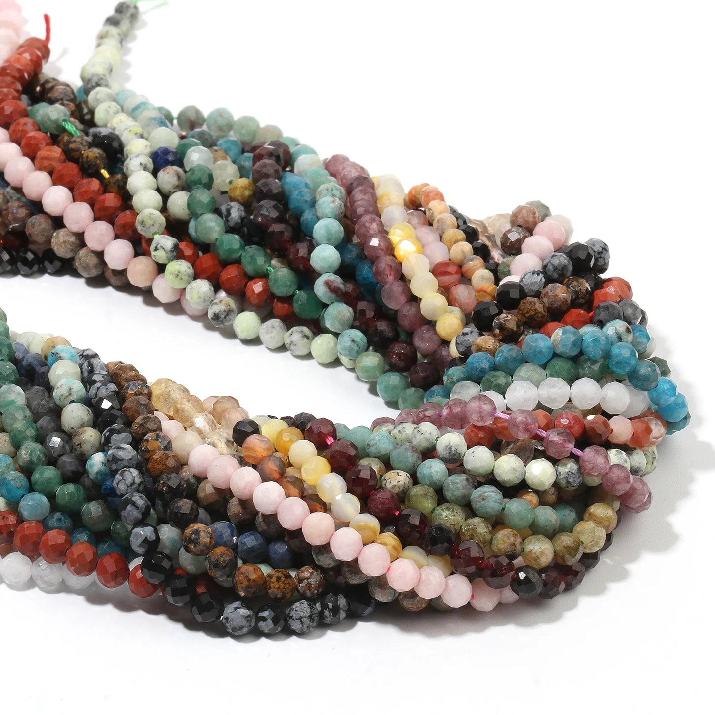 2 3 4mm natürliche facettierte Citrin Opal Jade Onyx Edelstein Perlen runde Mineral perlen für Schmuck herstellung DIY Armband Zubehör