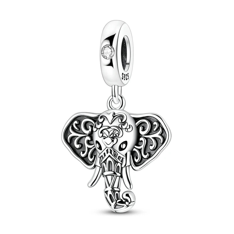 Charms aus 925er-Sterlingsilber, Flugzeug, Reisepass, Elefant, Perlenanhänger, passend für Original-Armbänder, für Frauen, Geburtstag, Modeschmuck, Geschenk