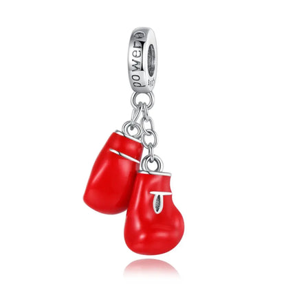 Wunderschöner roter Anhänger aus 925er-Sterlingsilber mit Rosenherz, Krabbe, Feuerwerkskörper, für Mädchen und Jungen, passend für DIY-Armbänder, Halsketten, süße Geschenke