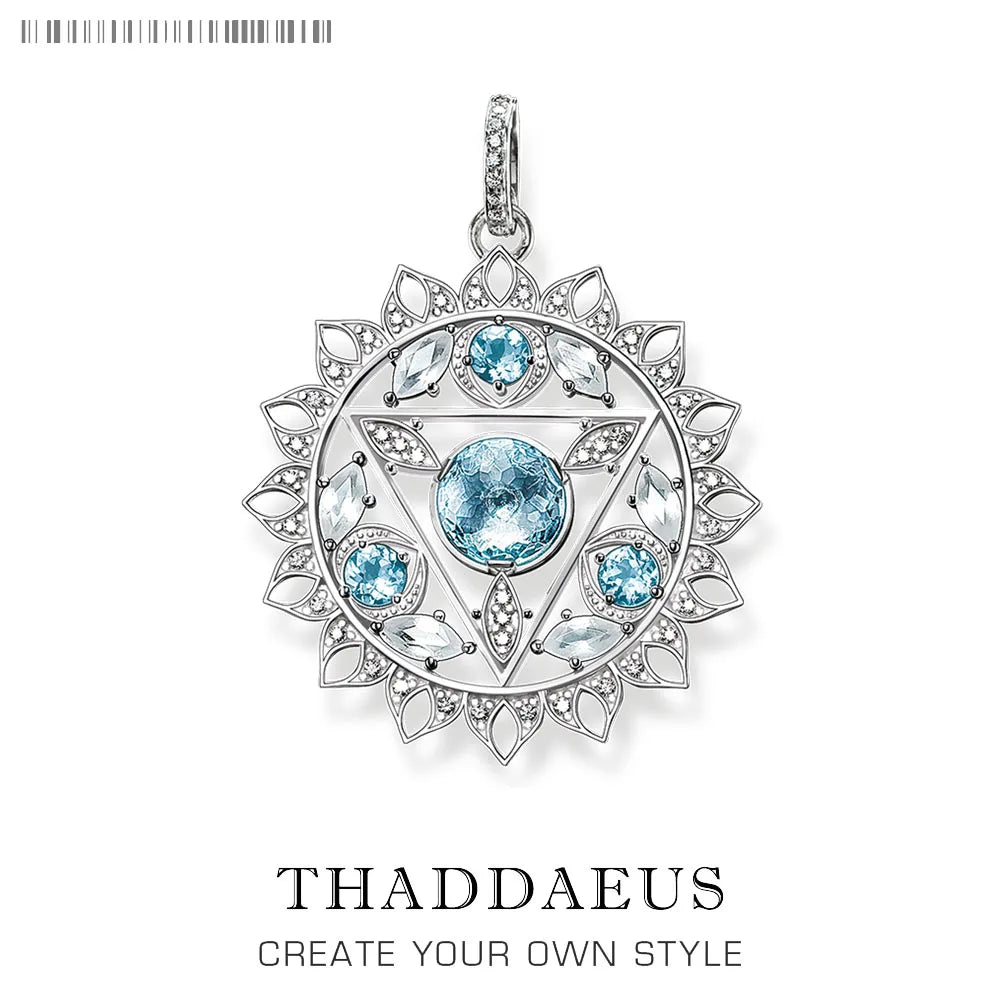Anhänger Splenic Root Herz Third-Eye Throat Chakra Lotus Karma Wheel, brandneuer Vintage-Schmuck Bijoux Geschenk für Frau Mädchen Männer